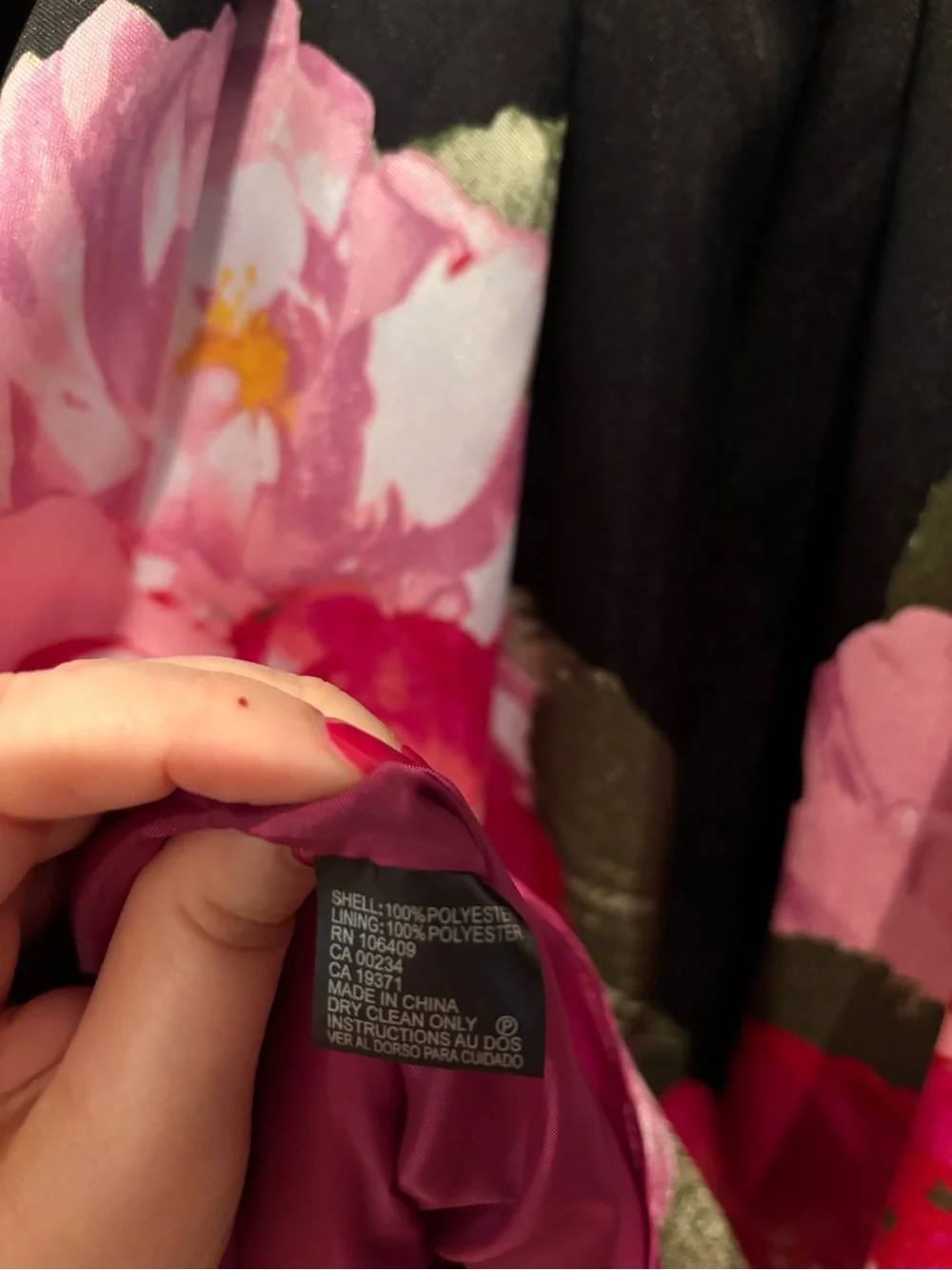 Tahari ASL Sleeveless Black Floral Bottom Mini Dress - Picture 6 of 6